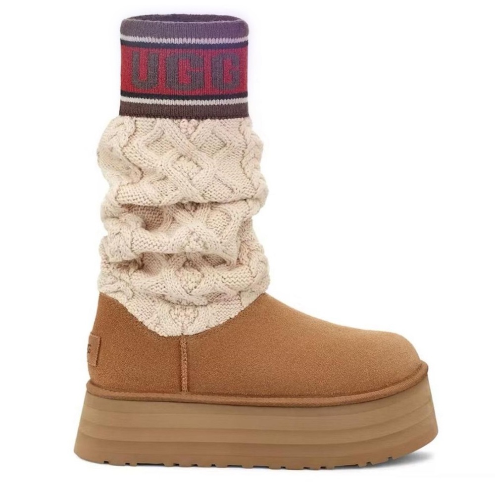 Looking For UGG classic sweater slouch boot chestnut